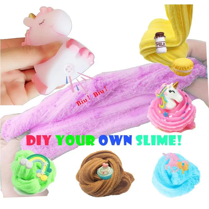 Креативные шармы пушистые слизи шары для Slimes комплект розовая глина грязь Playdough снятие стресса хлопок слизи малыш игрушка подарок