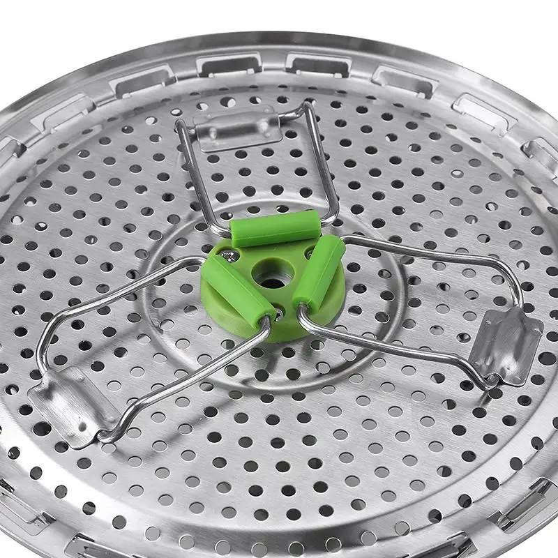 Steamer Basket Stainless Steel Vegetable Steamer Basket Folding Steamer Insert for Veggie Fish Seafood Cooking(the maximum diam