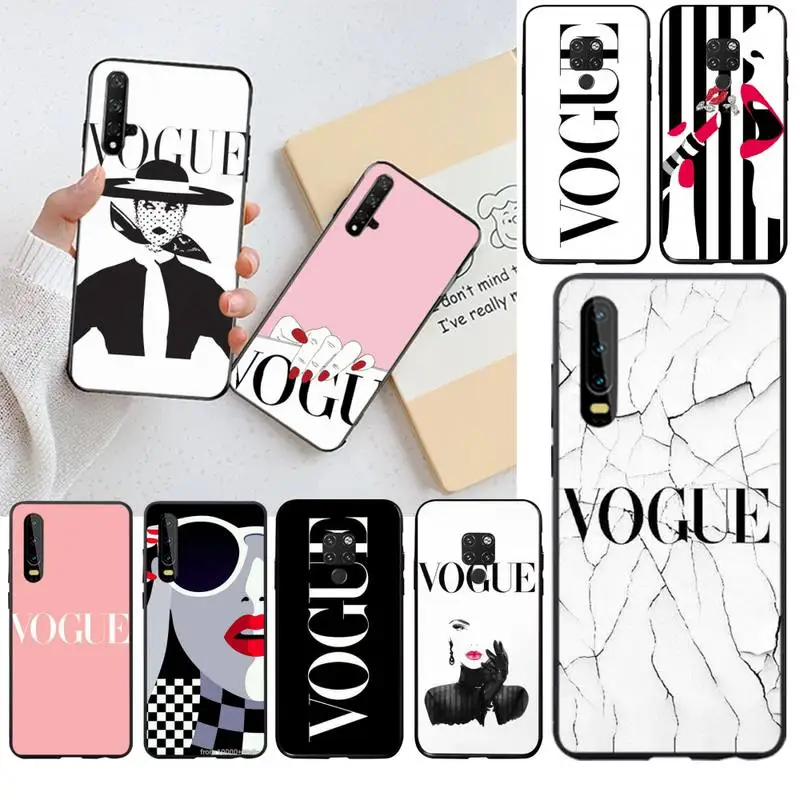 HPCHCJHM Модный женский брендовый чехол с логотипом vogue для Huawei P30 P20 lite Mate 20 Pro P Smart 2019 |