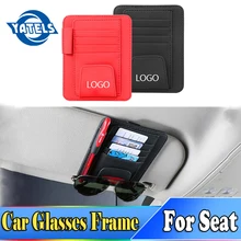 Автомобильный крепеж для очков глаз очки в коробке для хранения расходных материалов для кредитных карт/ID держатель для Seat Leon Cupra Ibiza Altea Exeo формула стайлинга автомобилей