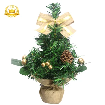 

Hot Mini Artificial Christmas Tree with Pinecone Ribbon