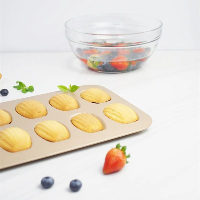 

Cake Mold Bakeware Nonstick Madeleine Pan 12-cup Heavy Duty Shell Shape Baking Cake Mold Kitchen Form for Cooking