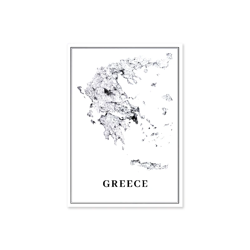 Greece-Road-Map-Poster-Black-and-White-Prints-Athens-City-Map-Canvas-Painting-Travel-Posters-Wall (4)