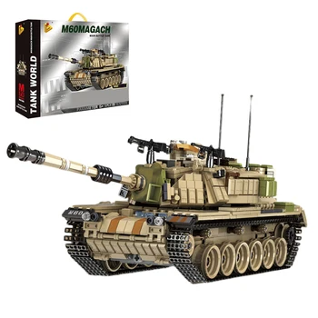 

1753Pcs WW2 Swat Israel Main Battle Tank Weapons Model Small Particle Building Blocks Educational Toy Set For Children Kids Gift