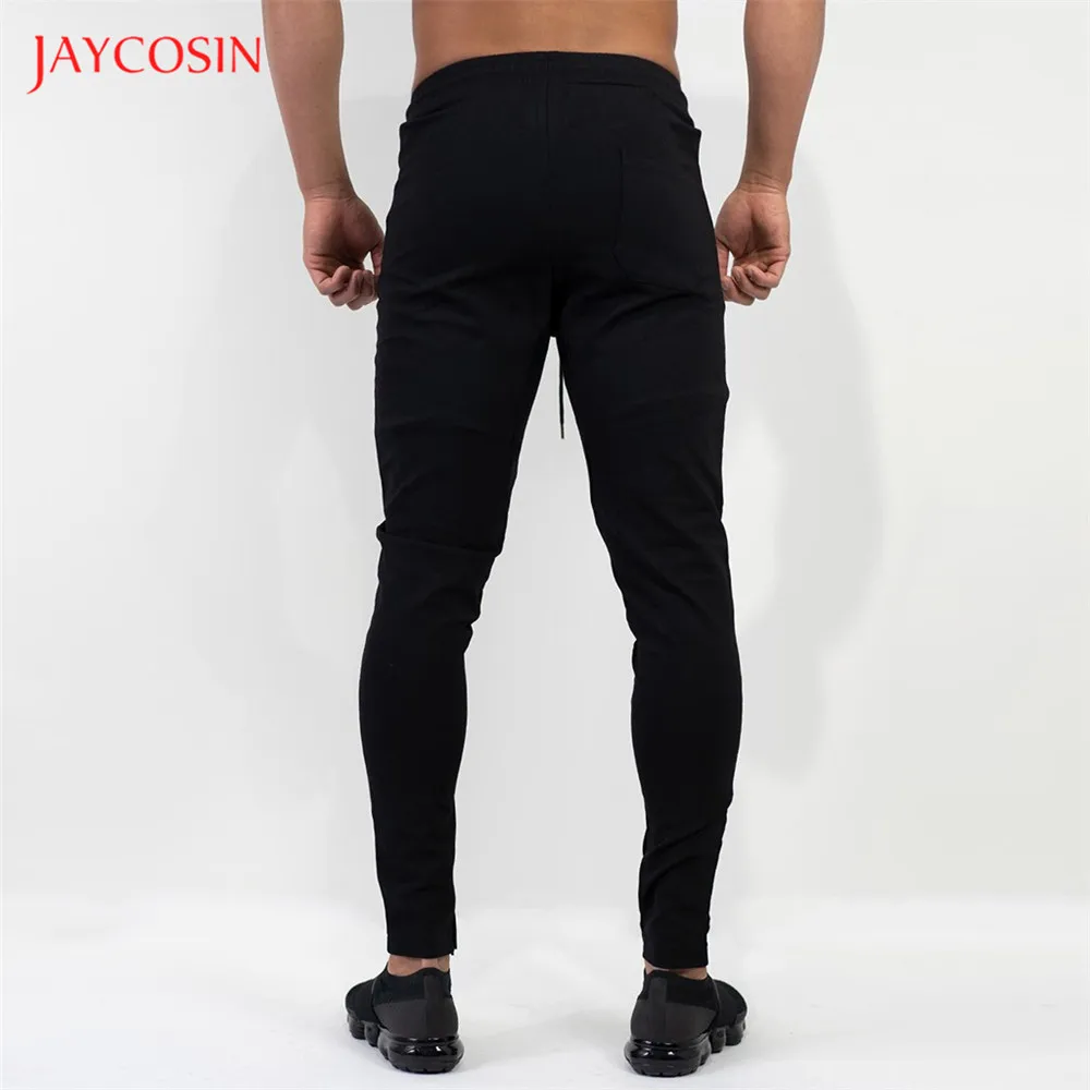 Joycosin, зимние мужские штаны для бега, новая мода, повседневные, одноцветные, с буквенным принтом, для бега, на шнурке, длинные, узкие брюки, дышащие