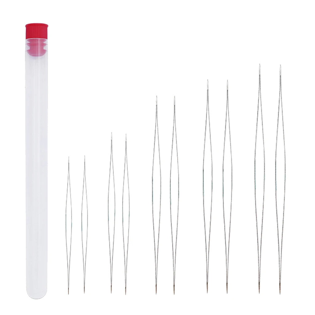 10 Pieces Beading Needles, 5 Sizes Big Eye Beading Needles Easy Thread Needles