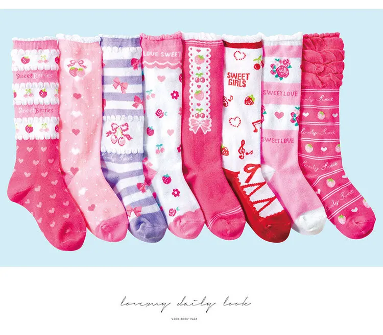Nissen Spring And Autumn New Style Cotton Crew Socks Orders Exported to Japan Girls Thigh High Socks Sweat Absorbing CHILDREN'S