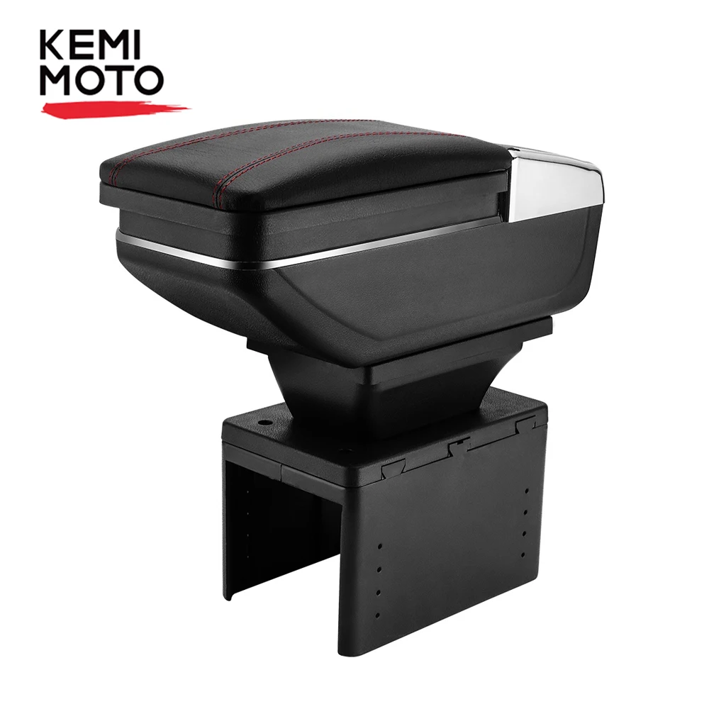  Universal Armrest Box Central Container Storage Box PU Leather Armrest Box Car Styling Accessories 