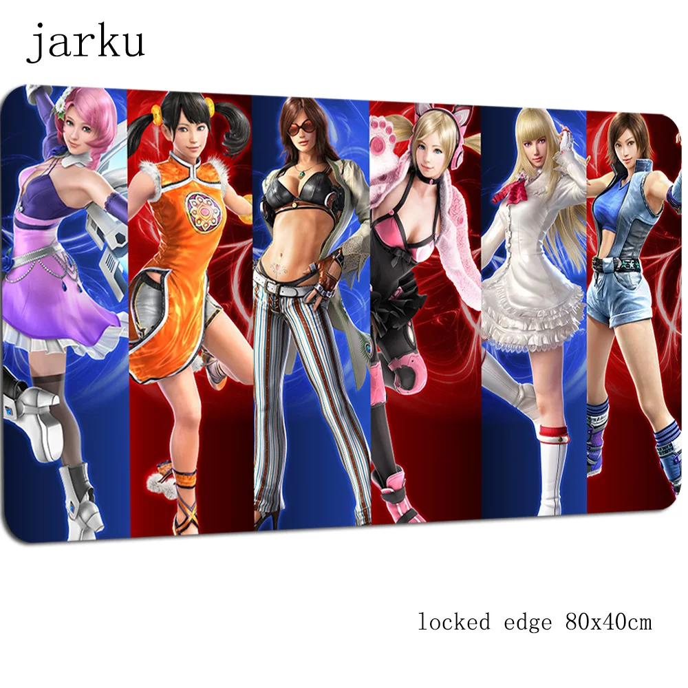 Tekken коврик для мыши Новое поступление коврик для мышь Notbook коврик для компьютерной с обработанным краем игровой коврик геймер до 800x400 мм коврик для мыши - Цвет: Size 800x400x2mm