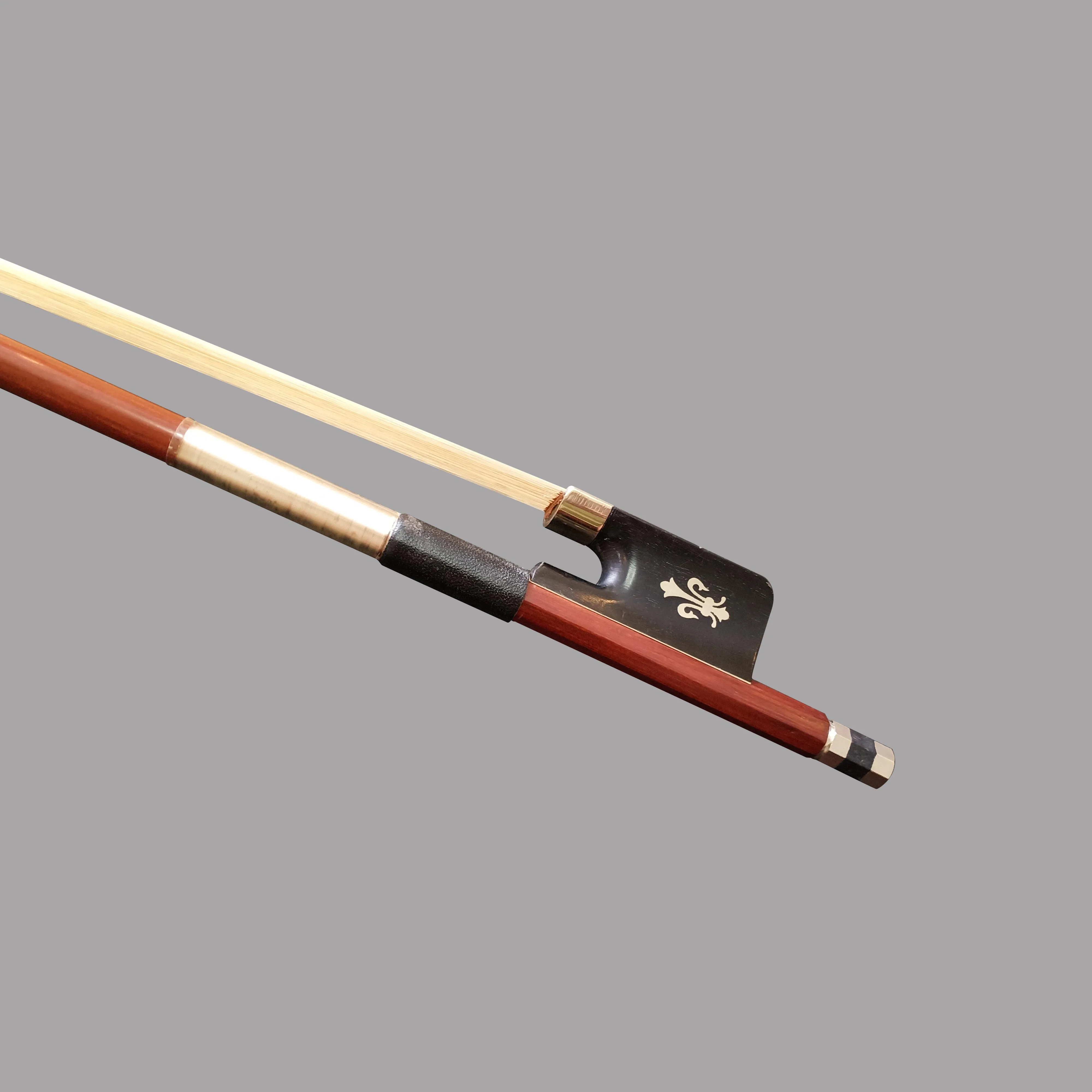 brazilwood cello bow round stick ebony frog flower carved cello parts accessaries 4/4 3/4 1/2 1/4 1/8