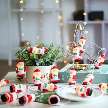 

Santa Claus Christmas LED String Lights Garland Decorative Fairy Lights Xmas Party Deocr for Home Holiday Lighting Decor Gifts