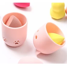 Горячая Распродажа держатель спонжа для макияжа мягкий силиконовый косметический блендер пудра слоеного сушки держатель чехол