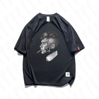 

Peaky Blinder Tshirt Men Funny New Aesthetic Casual Fashion Hip Hop Vintage Short Sleeve 100% Cotton Summer Tops Streetwear