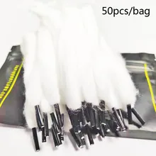 Электронная сигарета хлопок 50 шт./пакет Slacker хлопок держатель серии Hardcover с простым в использовании кружевное хлопковое платье для Rda Atomizer