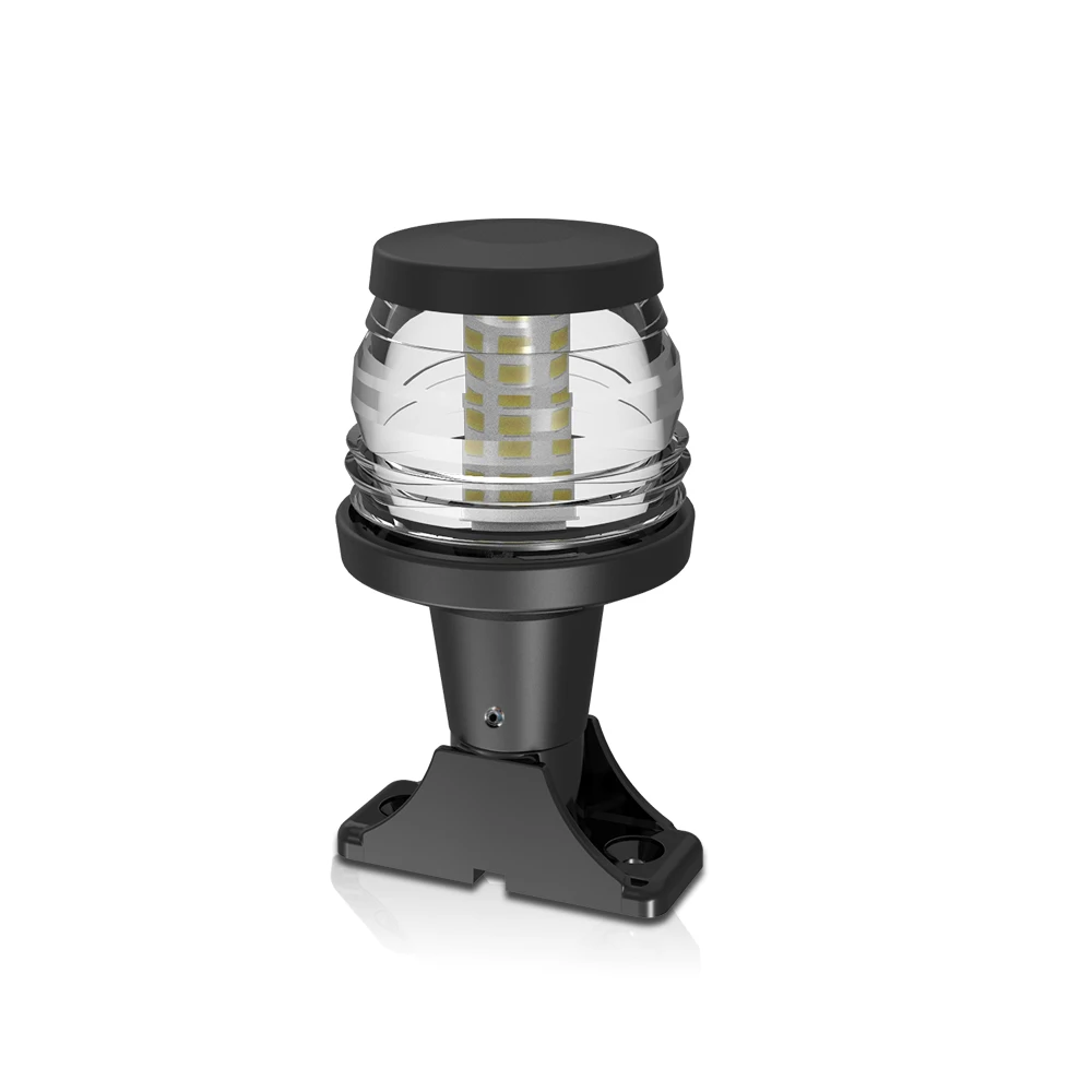 12V LED Marine Yacht Navigation Light Visibility 3NM White 4500K Fixed mount base All-Round Lamp третий 3 й стоп сигнал high mount stop led lamp tail lights замена для honda crv 12 14 34270t0aa01