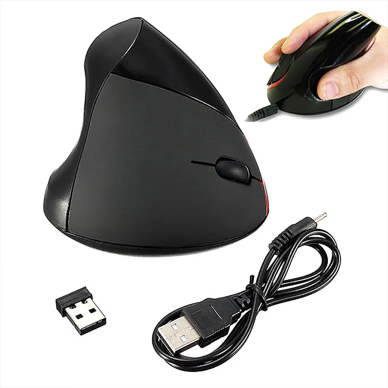 Беспроводная компьютерная мышь с Bluetooth, перезаряжаемая Вертикальная Эргономичная мышь для правой руки для офиса, ноутбука Apple, ПК, геймеров Souris