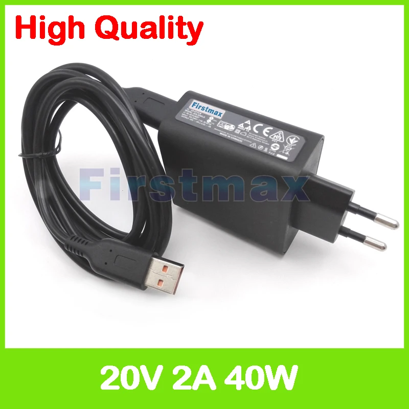 20V 2A 5,2 V 2A USB AC Мощность адаптер для lenovo Yoga 3 11-5Y10 11-5Y11 tablet Зарядное устройство 36200574 ADL40WDC ADL40WDD 36200575 штепсельная вилка европейского стандарта