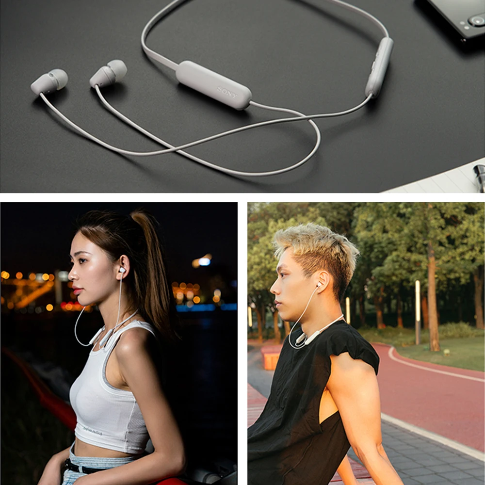 SONY WI-C200 Wireless In-ear Stereo Earphones Bluetooth 5.0 Sport Earbuds Magnetic Headset Handsfree with Mic for iPhone/XiaoMi