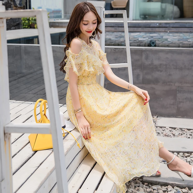 9 Цвета размера плюс летнее платье из шифона с цветочным рисунком в стиле Бохо