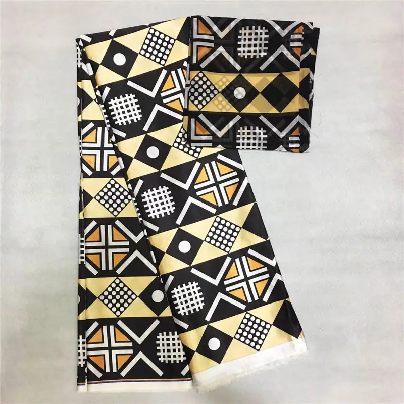 Высокое качество цифровой печатный воск дизайн африканская атласная ткань Африканский Воск узор атласная шелковая ткань для вечернего платья LP30