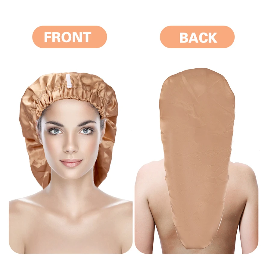 Description Picture 4 of itemLong Sleep Cap For Women 1 Pack Large Soft Elastic Band Satin Bonnet For Braids Dreadlocks Long Curly Hair 12 Colors Choose