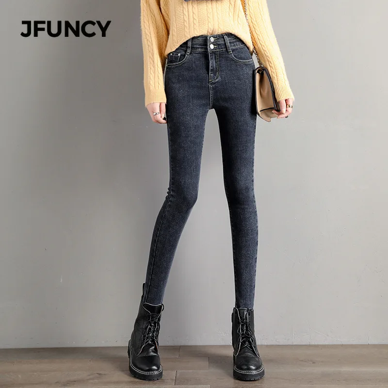 JFUNCY новинка женские джинсы весна высокая талия джинсовые узкие брюки