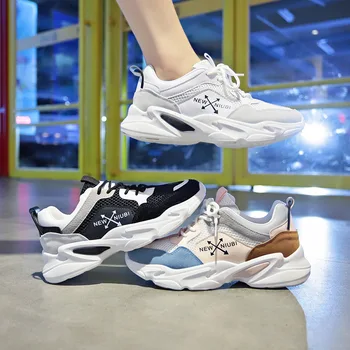 

Women Running Shoes 2019 Autumn Casual Walking Chunky Sneakers Outdoor Travel Breathable Cushioning Platform Sports Shoes
