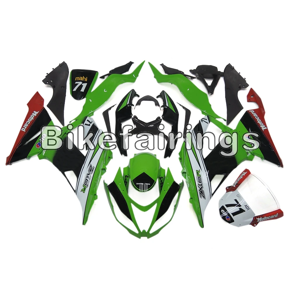 

Motorcycle Panels Fit For Kawasaki ZX-6R 2013 2014 2015 2016 2017 ZX636R 636 ABS Injection Green Black and Rad Bodywork Kit
