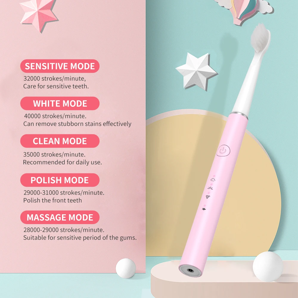 USB Charge Rechargeable Sonic Electric Toothbrush Tooth brush For Adult Replacement Brush Head USB Charge Rechargeable Sonic Electric Toothbrush Tooth brush For Adult Replacement Brush Head