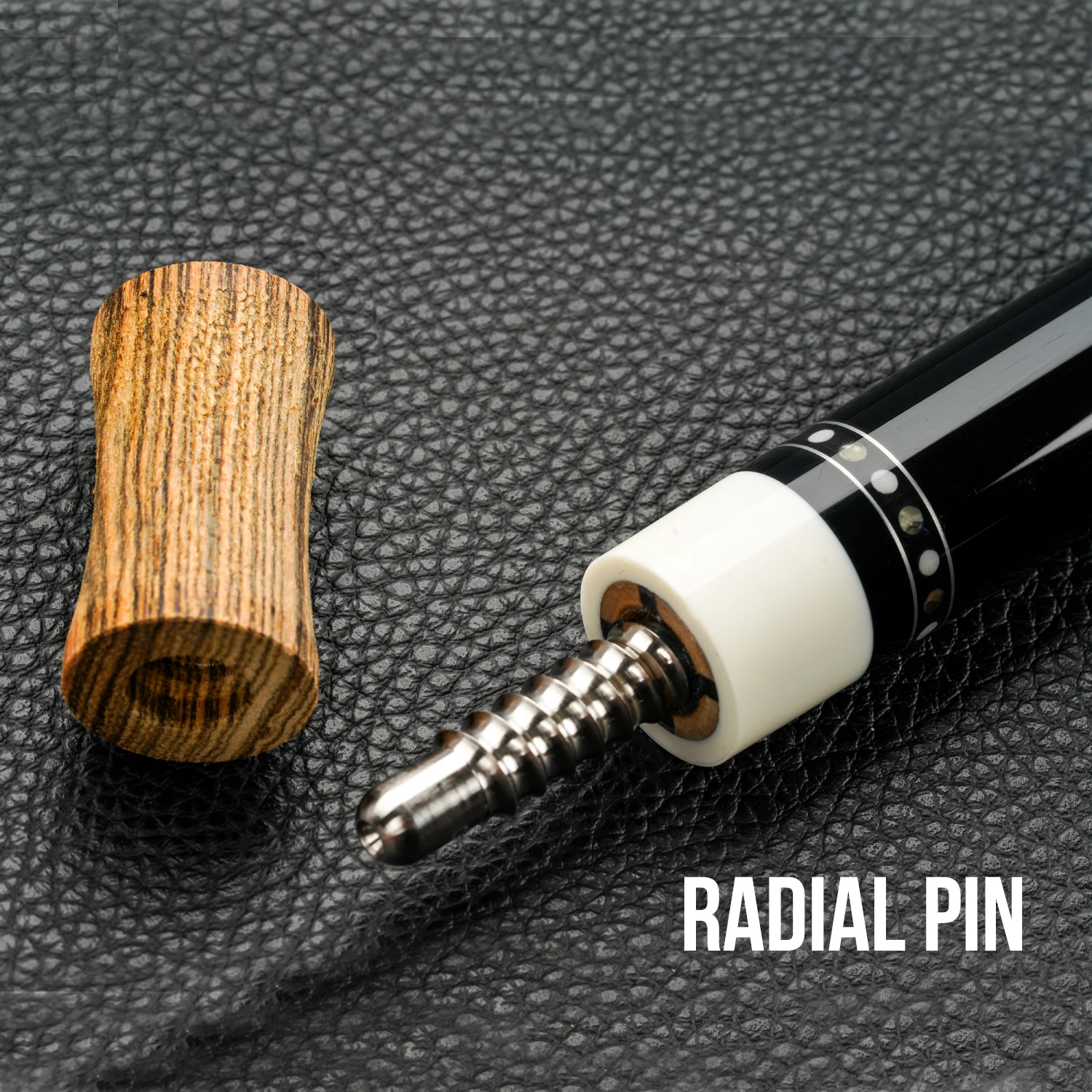 Solid Ebony Rosewood Joint Protector, Radial Pin, Wavy Pin, Uni-Loc, Caps, Billiard Accessories, 5/16*14 3/8*11 3/8*10