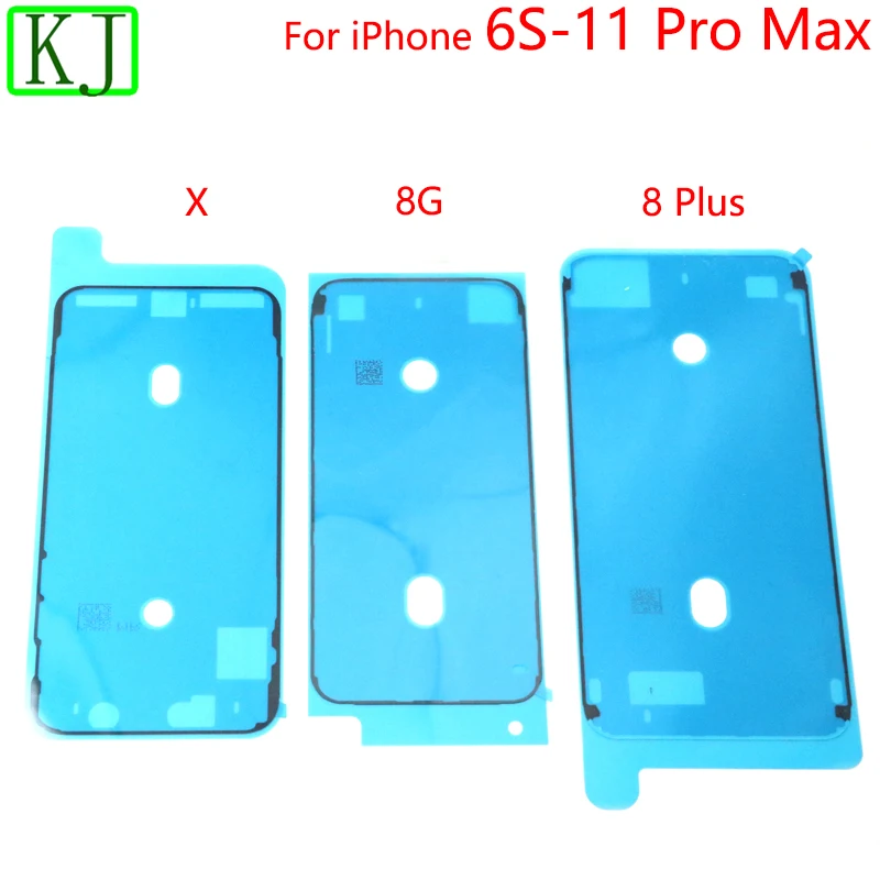10 шт. для iPhone 7, 6 S, 8 Plus, X, XR, XS Max, 11 Pro, ЖК-рамка, уплотнительная лента, клей, клей для 7, 8, 6S Plus, 11, XR, X, XSMAX, наклейка