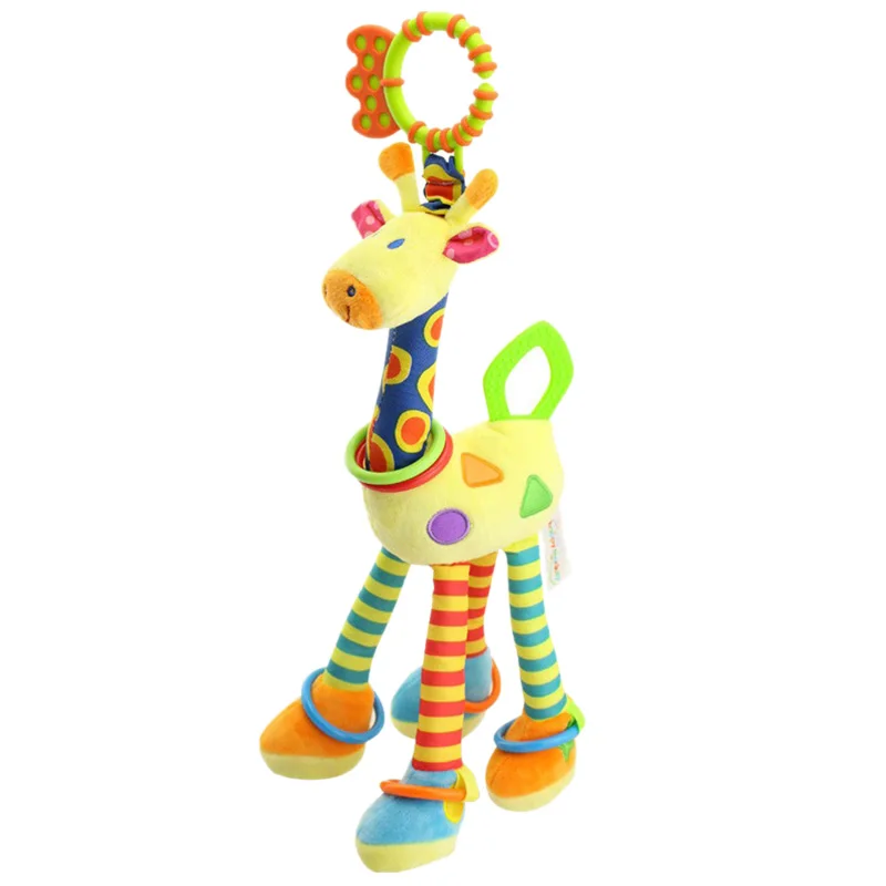 

HAPPY MONKEY Kids Handbells Rattles Toys Baby Soft Toys Developmental Infant Birthday Present,Yellow