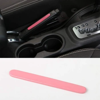 

Car ABS Handbrake Strip Hand Brake Cover Trim Decoration Sticker for Jeep Wrangler JK 2011-2017 Car Interior, Pink