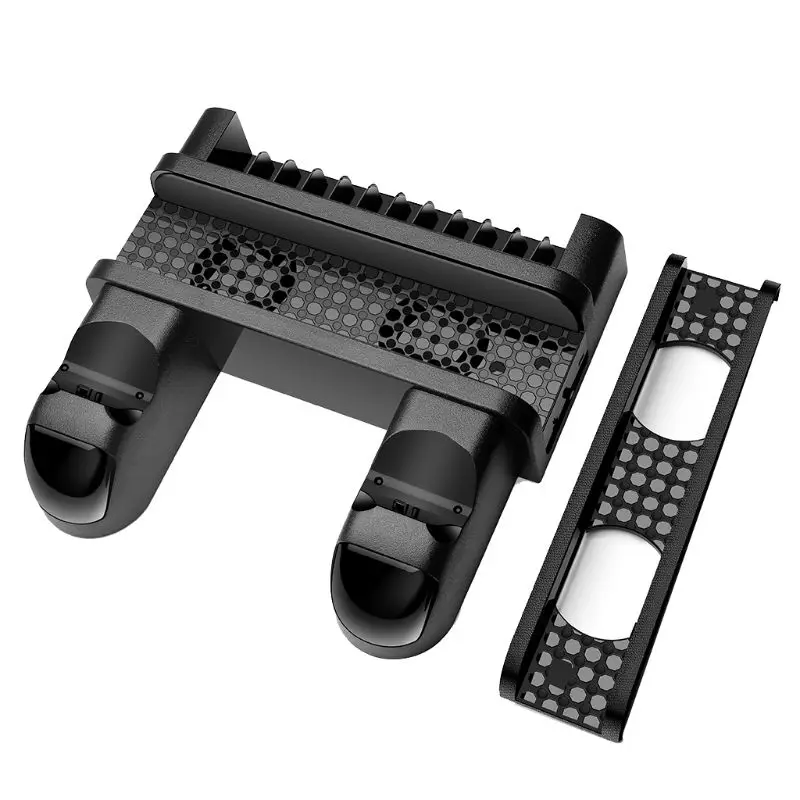 

1Set Dual Controller Charger Charging Station Stand Holder Bracket with Cooling Fan Cooler Data Cable for PS4/PS4 Slim/PS4 PRO