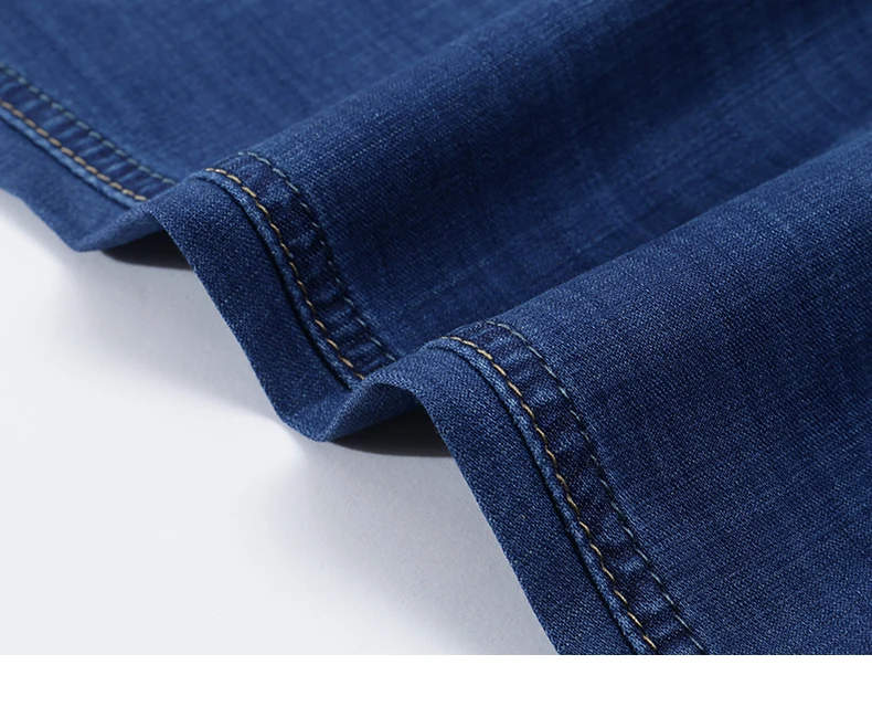 KSTUN 2020 New Arrivals Mens Jeans Blue Business Casual Denim Pants Full Length Trousers