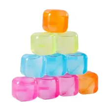 10pcs Fruit And Square Shaped Reusable Ice Cubes Mold Ice Maker Physical Cooling Tools For Bar Picnic Party Kitchen Accessories