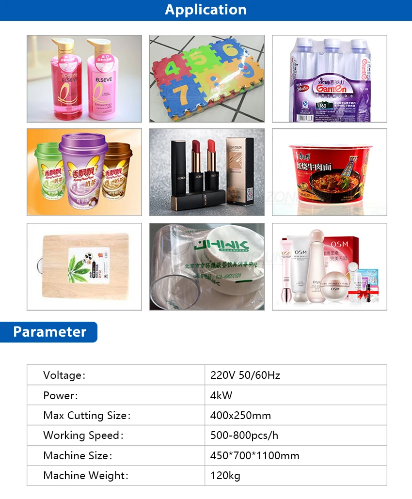 Полуавтоматическая термоусадочная машина ZONESUN для упаковки в термоусадочную пленку 