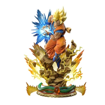 

Dragon Ball Z GK Son Goku Super Saiyan Battle Version Anime Action Figure Model Statue Collection Toy Desktop Decoration Figma