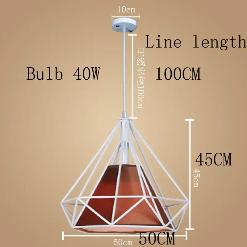 DIY AC 85 V-260 V винтажная Скандинавская железная люстра несколько регулируемых Ретро подвесных ламп Лофт классический декоративный светильник освещение - Испускаемый цвет: Белый