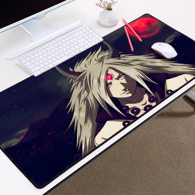 Аниме Коврик для мыши Naruto Sha Rinn Gann с рисунком, коврик для мыши Uzumaki Naruto Tablemat, клавиатура для ноутбука, компьютерные игровые коврики - Цвет: 300x600x2