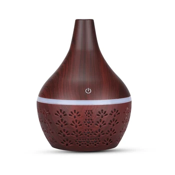 

7 Color Night Light Wood Grain Humidifier Ultrasonic Essential Oil Diffuser Single Room Humidifiers