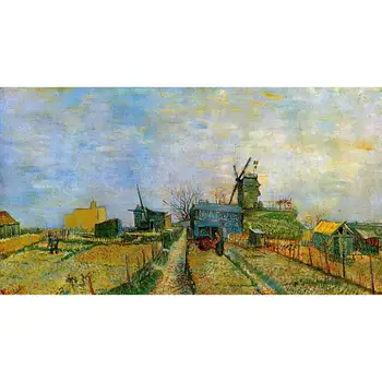 

14 Handmade Art Paintings by College Teachers - Vegetable Gardens in Montmartre 2 van Gogh landscape - Oil Painting on Canvas