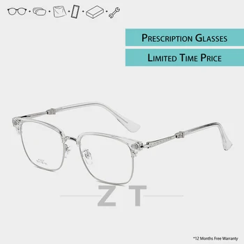 

half rim glasses prescription men acetate optical glasses frame eyewear myopia progressive photochromic eyeglasses
