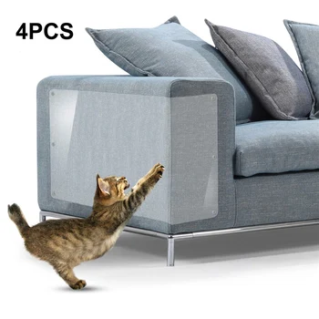 

4 Pack Cat Furniture Defender Clear Cat Couch Sofa Protector Scratching Guard Deterrent Pad with Pins from Cat Kitten Pet Supply