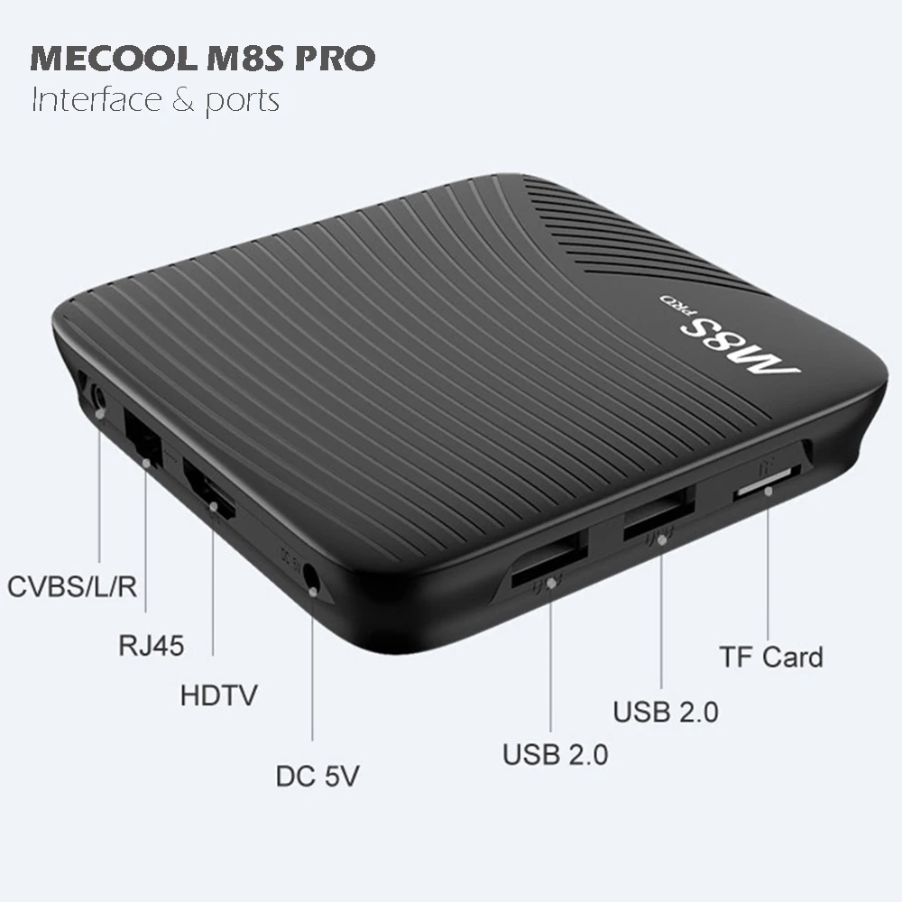 Mecool M8S PRO 2 Гб DDR4 16 Гб ОЗУ ТВ коробка Amlogic S912 Восьмиядерный медиаплеер H.265 видео обмен 4 к IP ТВ Android ТВ коробка