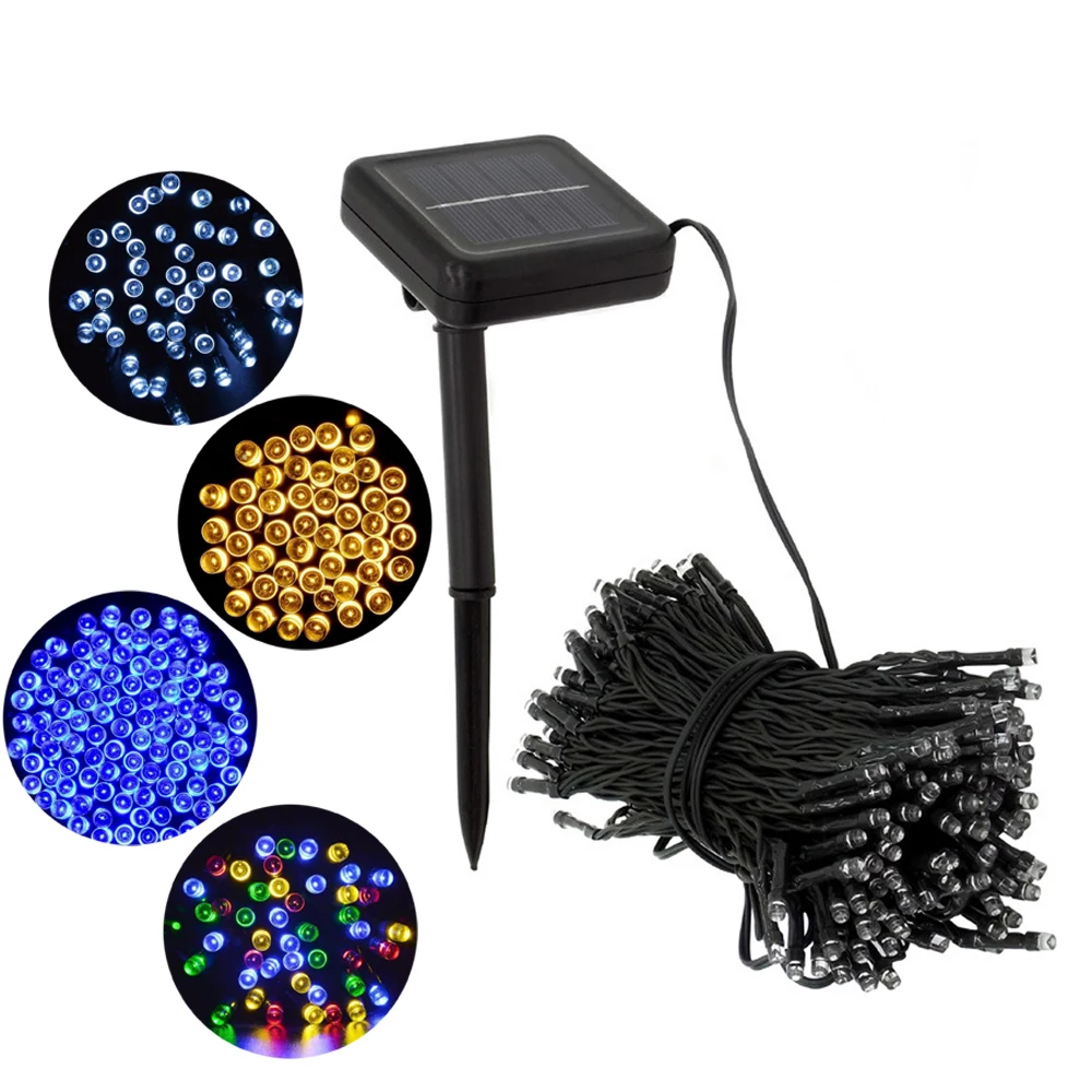 200LED красочный уличный солнечный светильник, гирлянда для сада, праздника, вечеринки