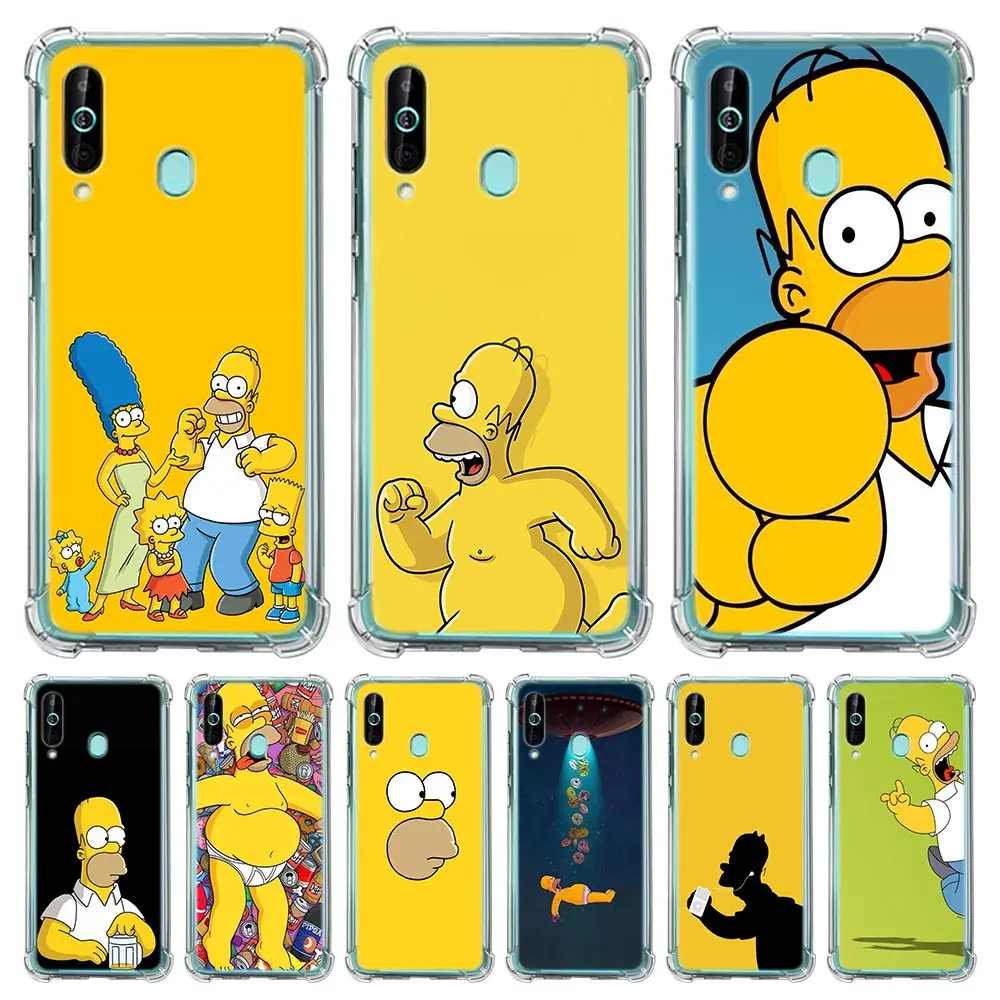 

Homer Simpson Case For Samsung Galaxy A50 A70 A80 A90 5G A10 A20 A30 A40 A30s A10s Airbag Anti-Fall TPU Phone Coque