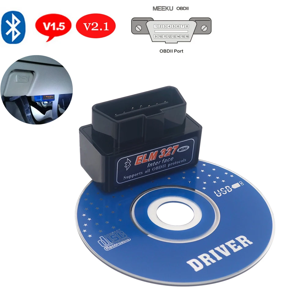 Диагностический сканер для Nissan X Trail Teana Qashqai J10 J11 V1.5 OBD2 V2.1 Bluetooth ELM327 OBDII