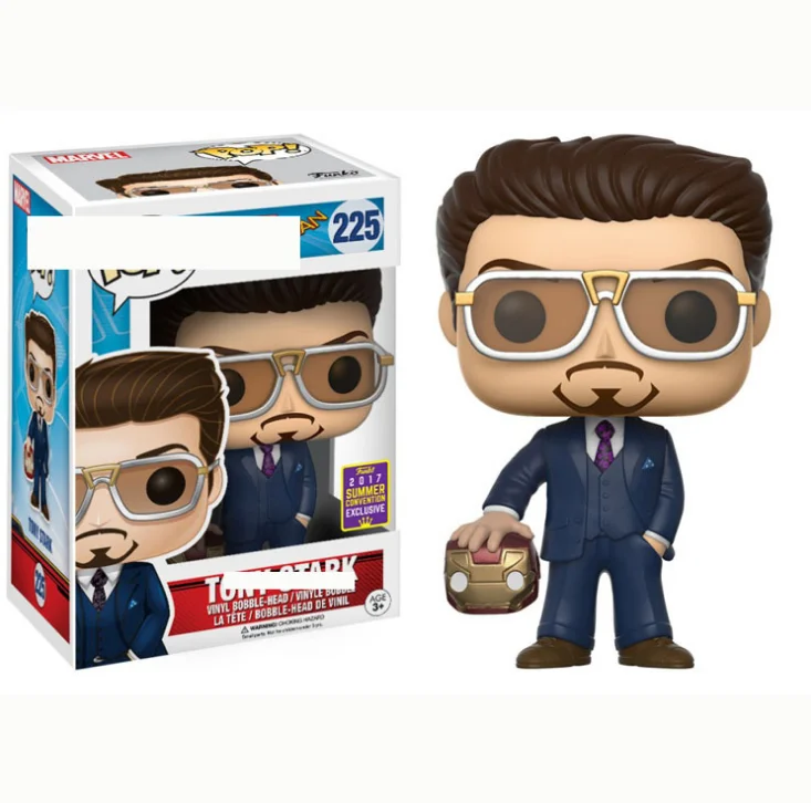 Funko pop Marvel Мстители Человек-паук Железный человек Тони Старк 225# персонаж фильма модель игрушки