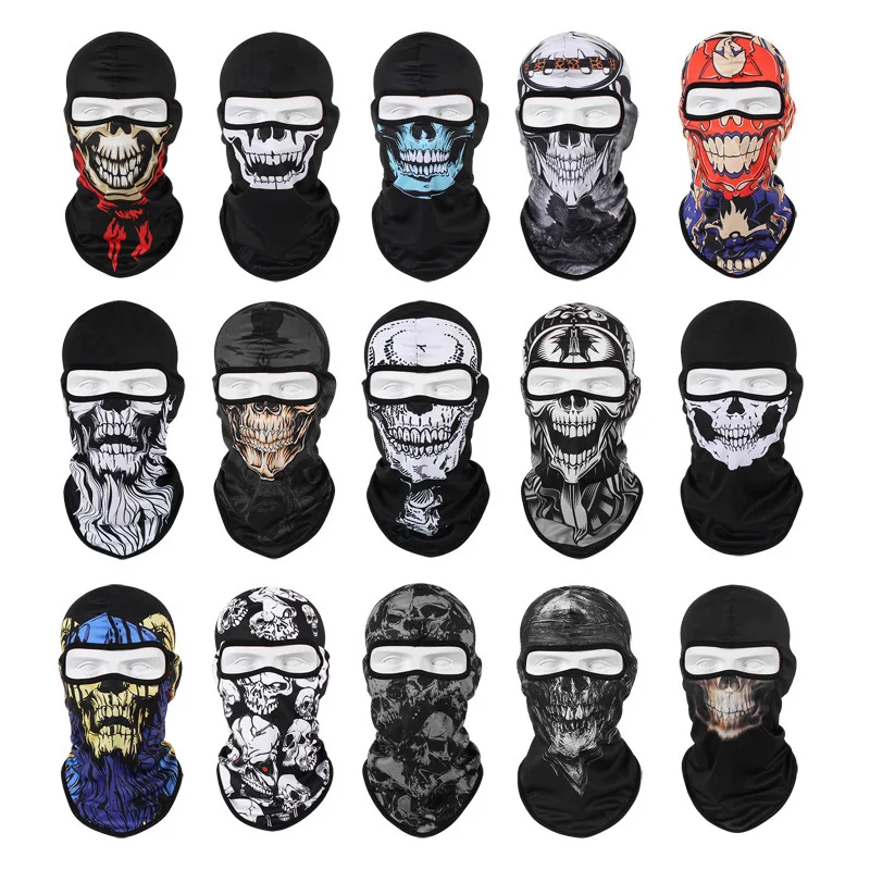 Outdoor Sunscreen Balaclava Motorcycle Skull Face Mask Quick-drying Breathable Cycling Wind Cap Ski Mask MTB Bicycle Headgear